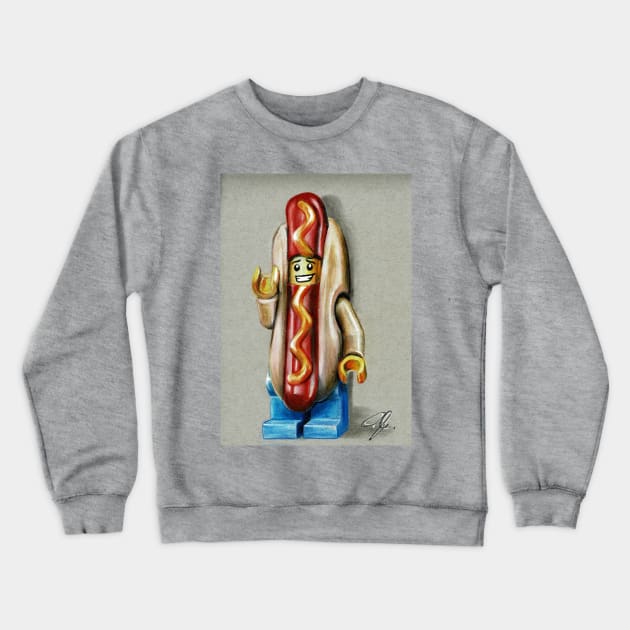 hot dog guy Crewneck Sweatshirt by Scottanthonyartwork